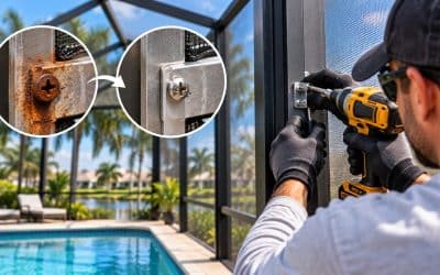 Corroded Screw Replacement for Pool & Screen Enclosures in Florida
